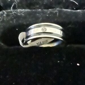 Silver And Black Double Band Ring